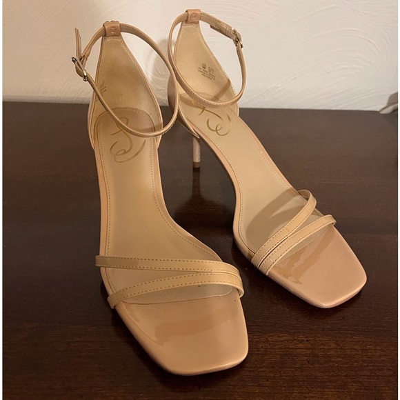 Sam Edelman Strappy Heels Peonie Patent Leather Square Toe Size 8 - Picture 11 of 11